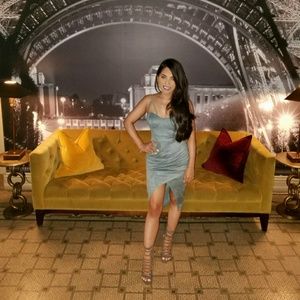 Blue grey dress